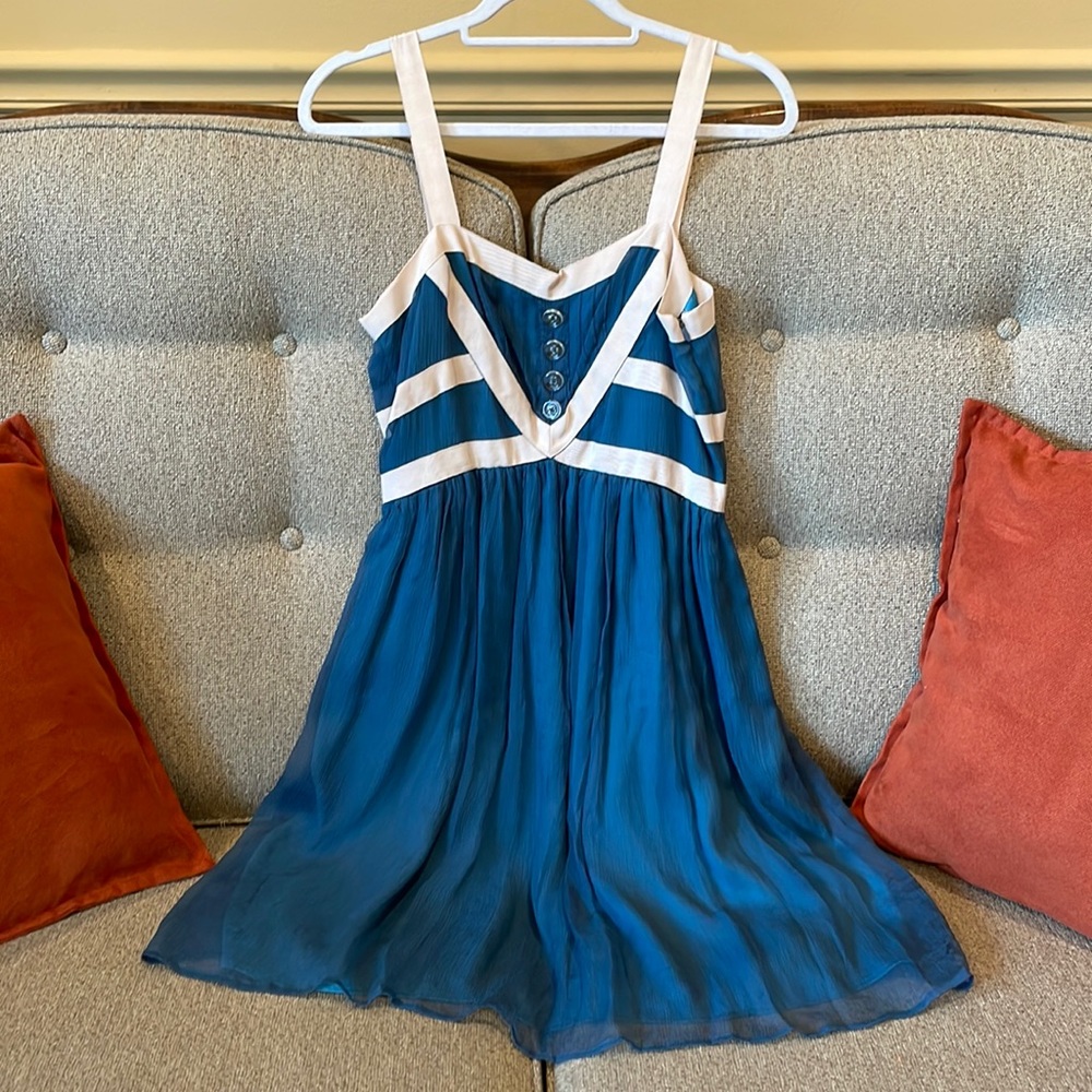Teal Anthropologie Dress